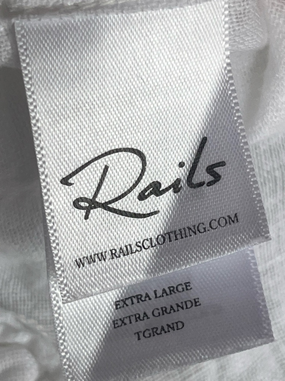 Rails Charlie Linen Blend White Gold Star-Print Button-Up Shirt XL - Picture 13 of 16